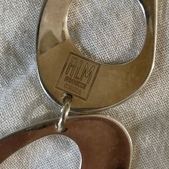 RLM Bronze Robert Lee Morris 2 Tone Abstract Link Statement Necklace - Picture 9 of 13